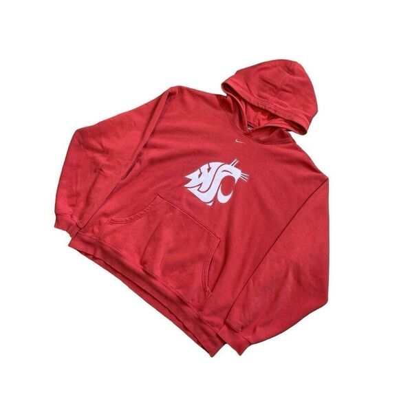 Early 2000s Y2K Nike Center Check Washington State University Hoodie Sweatshirt - Picture 2 of 5